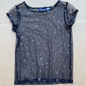 Mesh and Sparkly crop top by place